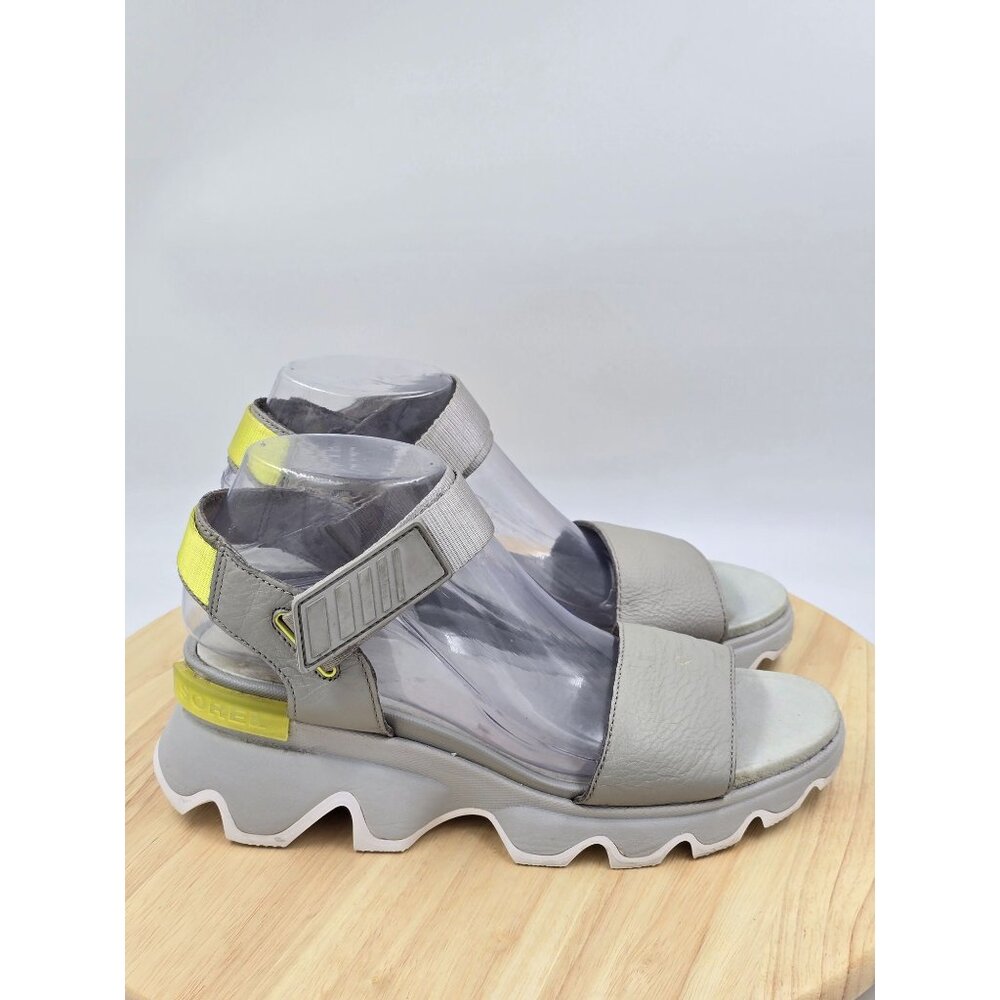 Sorel Kinetic sporty sandals Wedge Chunky Platform in gray Womens Size 9